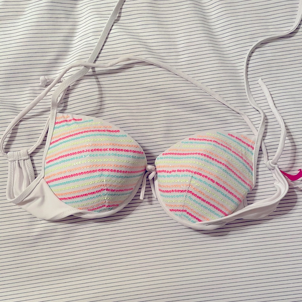 Sequin Victoria secret swim top